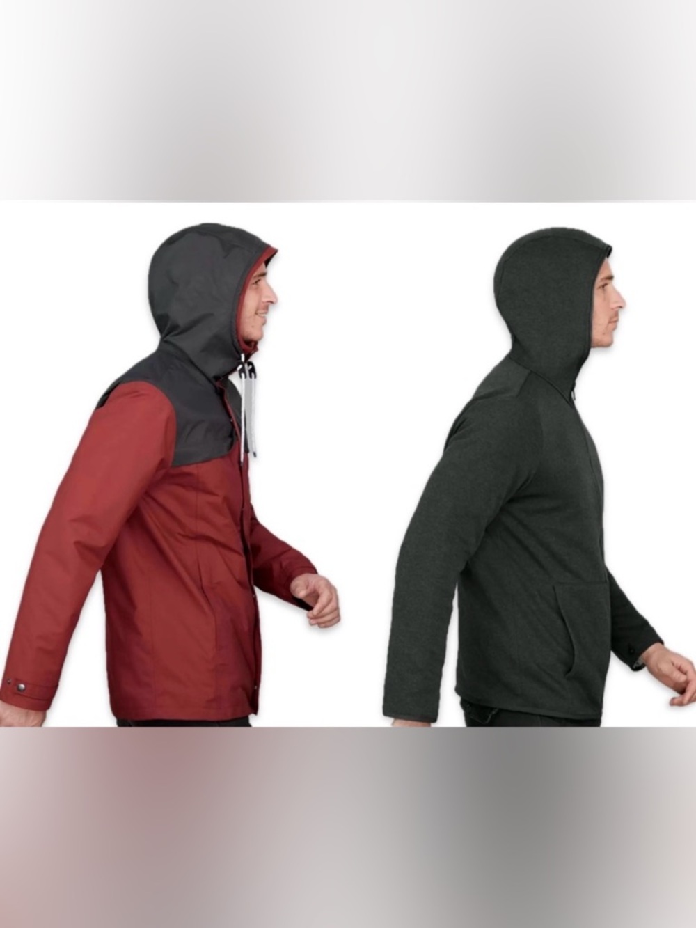EUC [Decathlon] Forclaz 0° 3in1 Fleece Hiking Outdoor Coat Jacket Maroon Men’s S